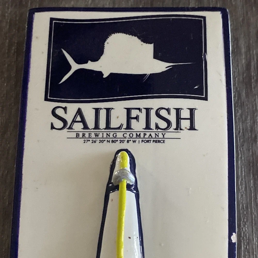 SAILFISH BREWING SUNRISE CITY WIT Draft Beer Tap Handle. FLORIDA (Damage)